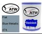 Preview: Fiat, Blue Metallic, 474: 500ml Lackdose, von ATW Autoteile West.